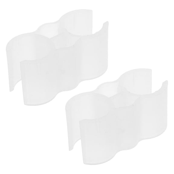 FRCOLOR 2 Pcs Basket Automatic Trash Can Dustpan Broom Buckle 4.30X2.10X2.00CM White