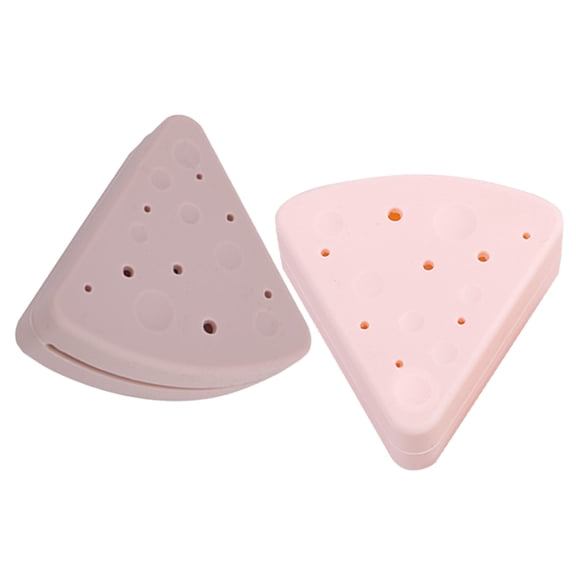 FRCOLOR 2 Pcs Bob Triangle Powder Puff Storage Box Travel