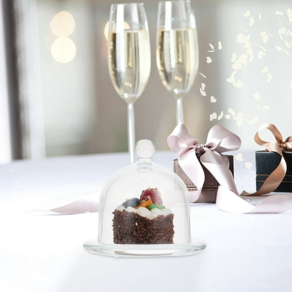 FRCOLOR 2 Pcs Cake Display Cover Decorating Tray with Lid Proofing Transparent