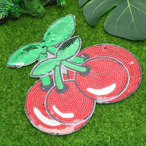 FRCOLOR  2 Pcs Cherry Patches Sticker Clothes Appliques Embroidered Appliqu Decorative