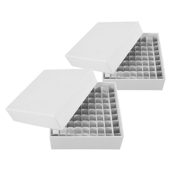 FRCOLOR  2 Pcs Clear Container with Lid Small Storage Bins Lids White