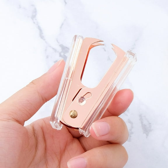 HORIALENCE Transparent Staple Remover Office Helper 2Pcs 2.36X1.57X0.59in