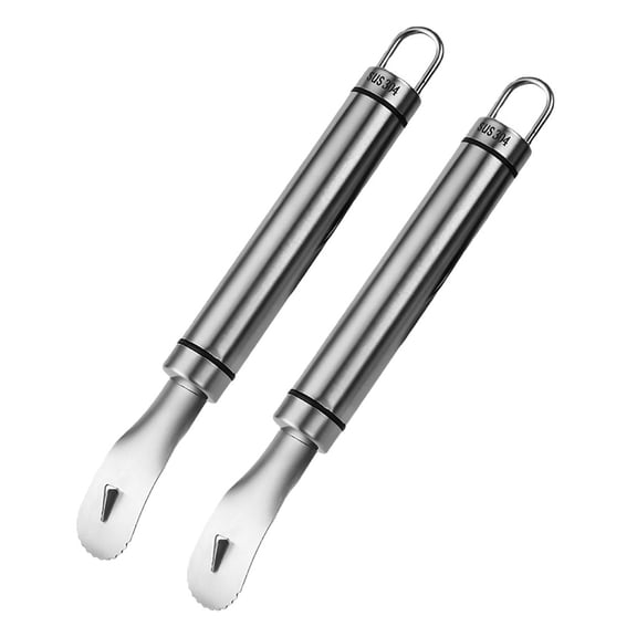 LABSERRON Stainless Steel Pomegranate Peeling Tool Orange Peeler Silver 2Pcs