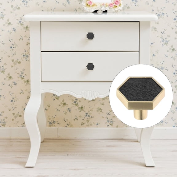TAILTOSS Single Hole Cabinet Knob Black Durable Zinc Alloy for Home 2Pcs