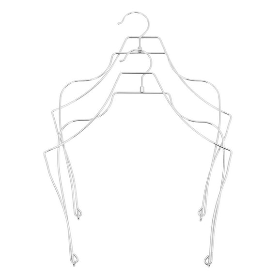 FRCOLOR 2 Pcs Display Hangers Bikini Swim Bathing Foldable Man Silver