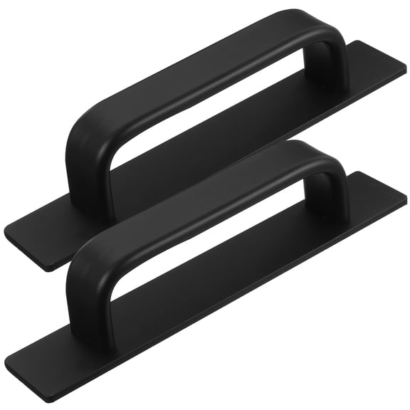 WASHWEPE Kitchen Cabinet Handles Cabinet Door Handle Black Aluminum Alloy 2pcs
