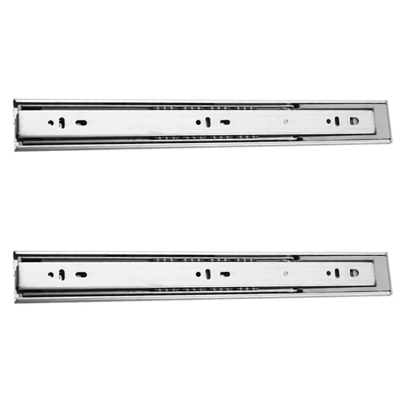 WRISTBIQUE Desk Slide Rail Steel Silver 2 Pcs for Cabinet and Desk