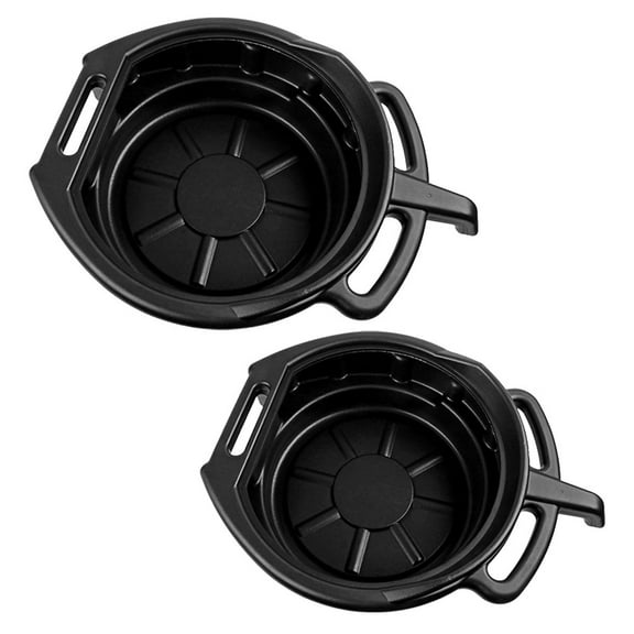 FRCOLOR 2 Pcs Drip Pan for Car Oil Drain Tank Automobile Tray Black