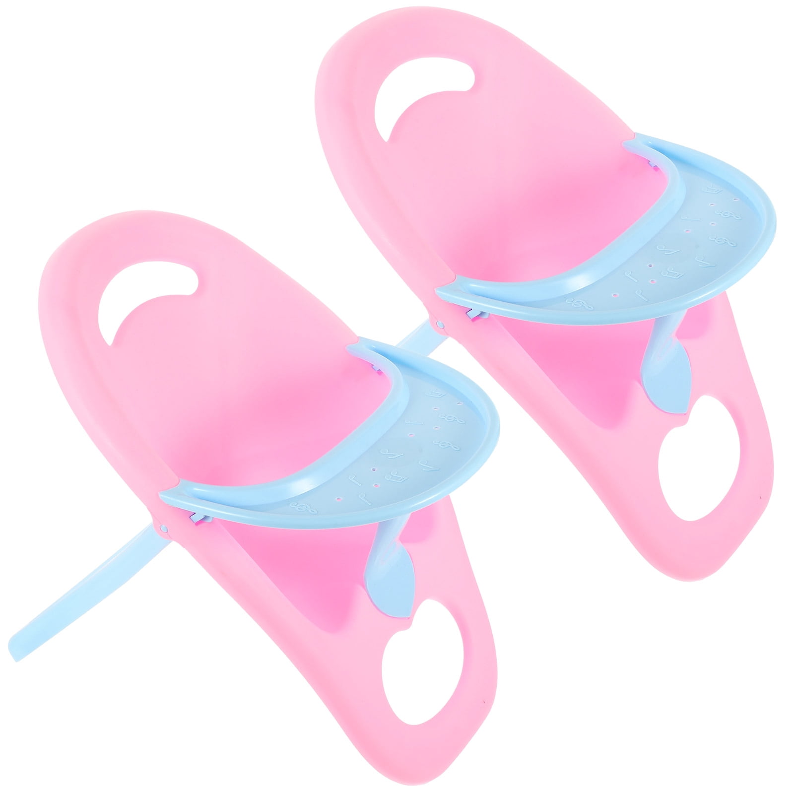 Pink Miniature Dining Chair for Small Pets Made of Plastic 2 Pieces