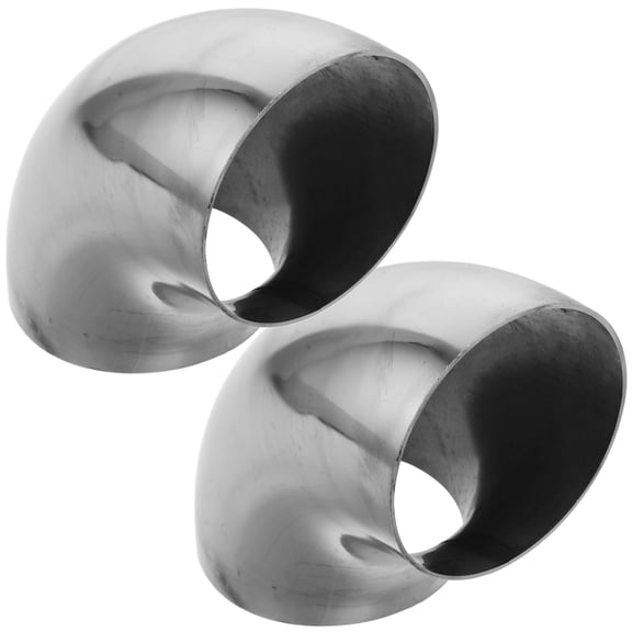 FRCOLOR  2 Pcs Exhaust Tubing Stainless Steel Bend Tube Elbow Pipe Silver