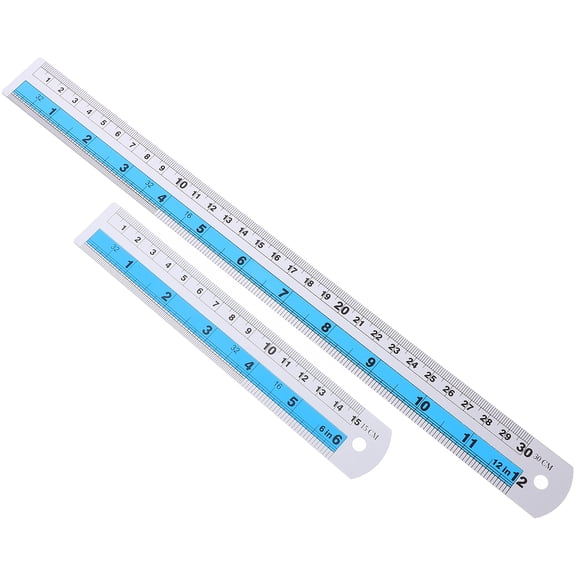 KAKOWELY Construction Rulers Aluminum Alloy 2Pcs 13X1.1X0.04In