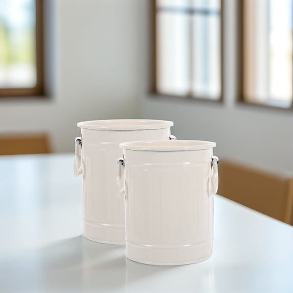 WASHWEPE Flower Buckets White 2Set