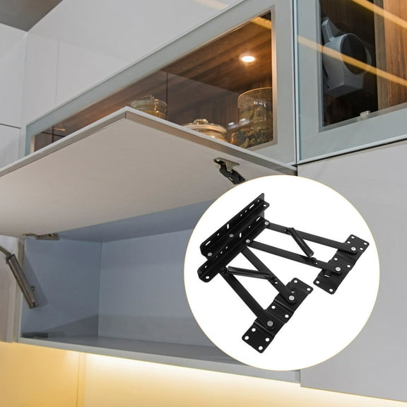 FRCOLOR 2 Pcs Folding Lift Up Top Coffee Table Lifting Frame Desk Mechanism Hardware Hinge Spring Standing Rack Bracket