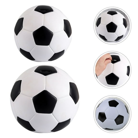 FRCOLOR  2 Pcs Football Piggy Bank Vinyl Shape Toddler Child