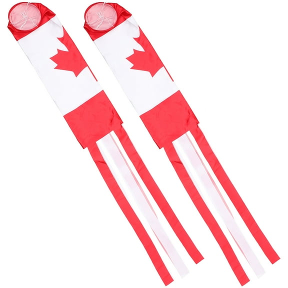 FRCOLOR Outdoor Party Decorations Hanging Flag 2Pcs Cloth Ornament