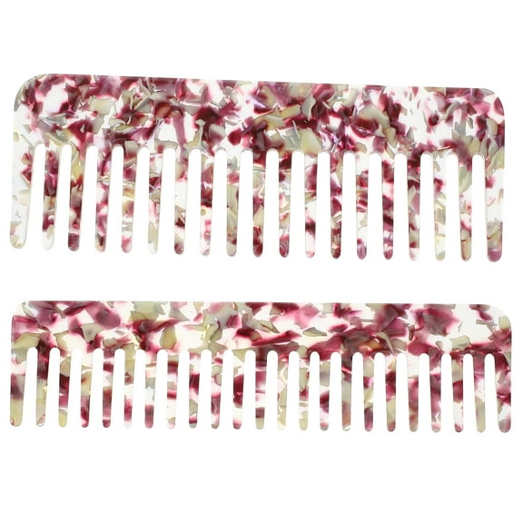WRISTBIQUE Hair Detangler Combs Acetate Sheet 2Pcs 6.3x2.3x0.1In