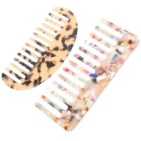 FRCOLOR  2 Pcs Hair Smoothing Acetate Sheet Comb Hairdressing Knot Prevention