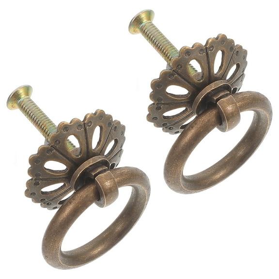 FRCOLOR 2 Pcs Handle Rail Home Pull Tabs Office 4.00X3.00X1.00CM Light Brown