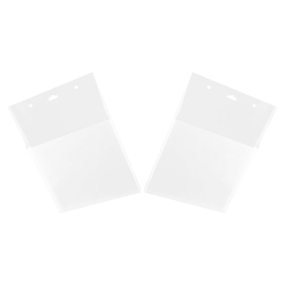 LABSERRON Transparent Plastic Office Wall Organizer Set of 2, Storage Solution for Desk and Workspace