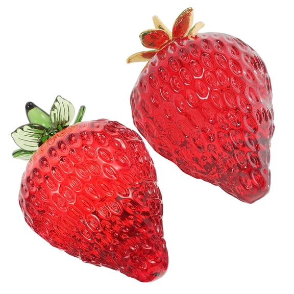 FRCOLOR 2 Pcs Home Fruit Figurines Strawberry Decor Decoration Miniature Fruits Office