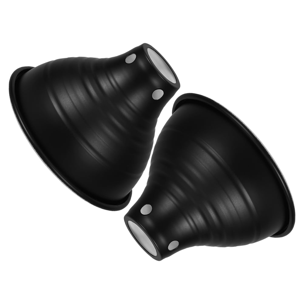 FRCOLOR 2pcs Heat Lamp Dome Standard Reflector Black Lamp Shade for ...