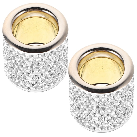 FRCOLOR 2 Pcs Lumbar Logo Car Seat Decorative Ring 2.30X2.30X2.30CM White