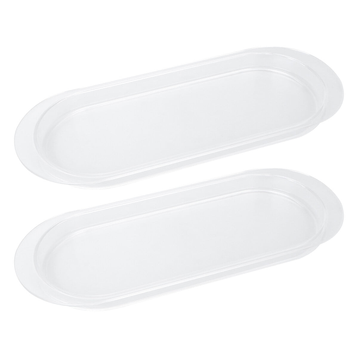FRCOLOR 2 Pcs Oblong Serving Tray Trinket Fruit Plate White
