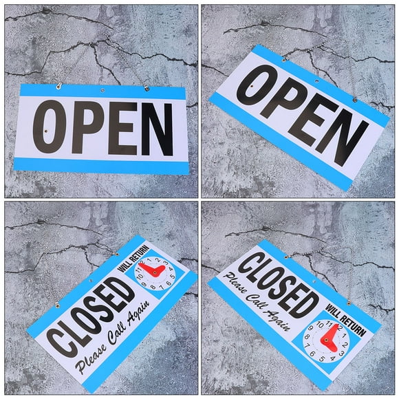 Shop Open and Closed Signs for Business in Bright and Wooden Styles