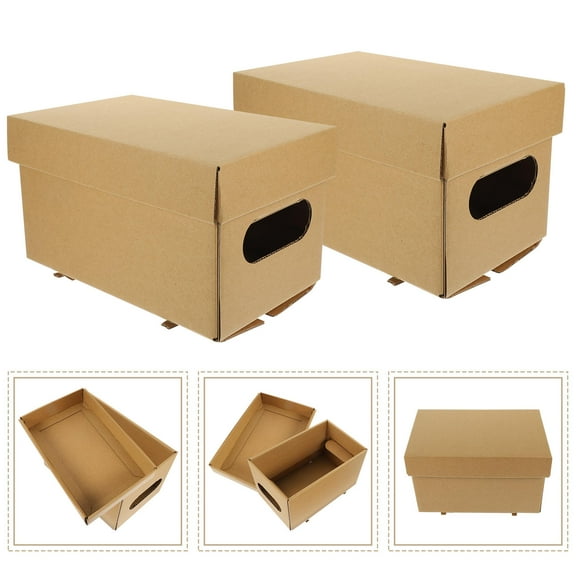 FRCOLOR 2 Pcs Organizer Paper Storage Box Sundries Holder Office