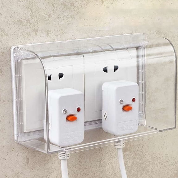 FRCOLOR 2 Pcs Outlet Weatherproof Enclosure Protector Adhesive Waterproof Socket Baby