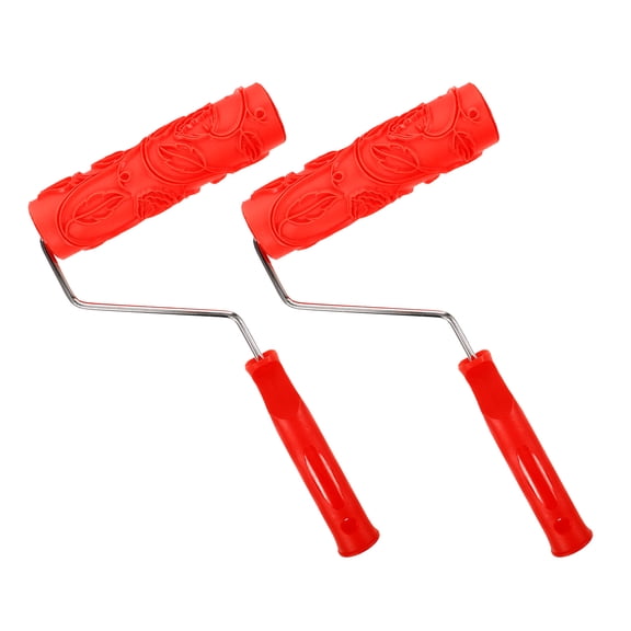 FRCOLOR 2 Pcs Patching Texture Paint Roller 29.00X17.80X4.50CM Red