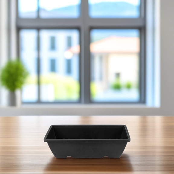FRCOLOR 2 Pcs Patio Rectangular Flower Pot 43.00X19.00X15.00CM Black