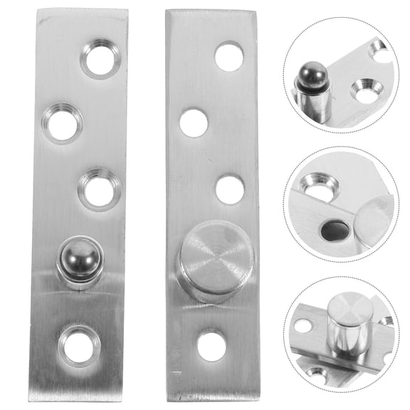 WASHWEPE 2-Pack Stainless Steel Pivot Hinges for Home Use, Assorted Colors, Smooth 360 Rotation, Compact and Design