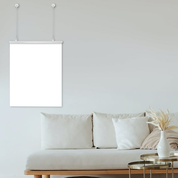 FRCOLOR  2 Pcs Plastic Poster Hanger Pole Picture Hanging Transparent