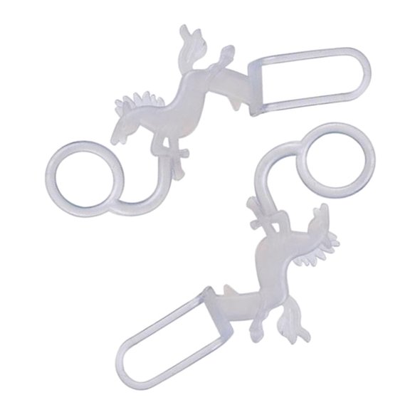 2pcs Silicone Tea Kettle Lid Fixed Buckles Tea Pot Horse Shape Handle Lid Buckles