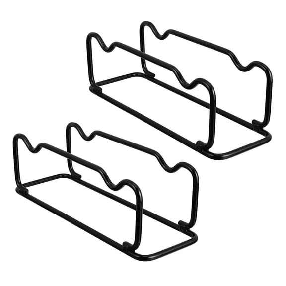 FRCOLOR 2 Pcs Racks Portable Dumbbell Rest Weightlifting Holder Black