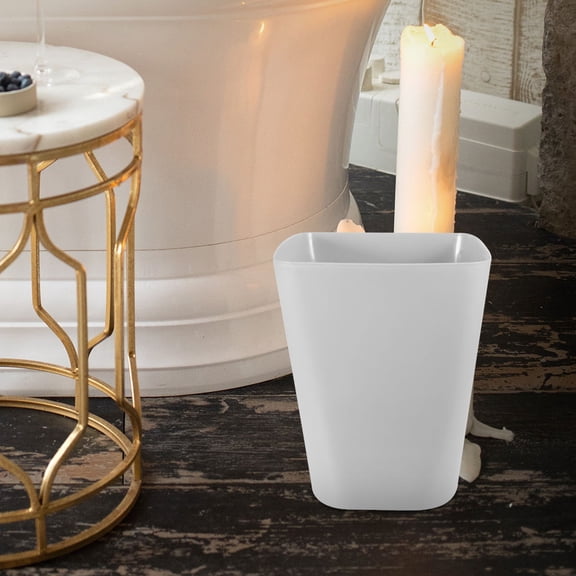 HAKIDZEL Trash Can Plastic Garbage Container Grey 2Pcs