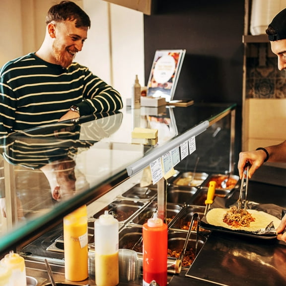 FRCOLOR 2 Pcs Restaurant Takeaway Ticket Holder Adhesive Rail Silver