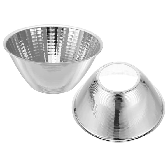 FRCOLOR 2 Pcs Ring Flashlight Flashlight Reflector Cup 5.00X5.00X3.00CM Silver