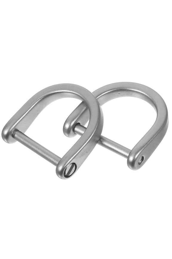 2 Pcs Rings Horseshoe Buckle D-shaped Buckle 1.80X1.20X0.30CM Silver