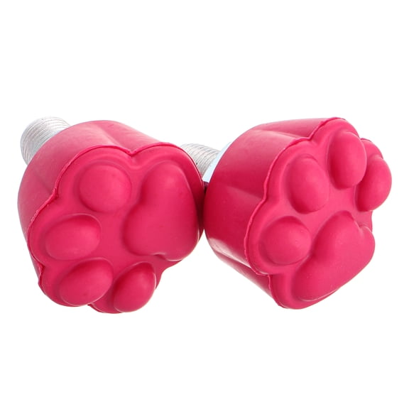 FRCOLOR  2 Pcs Rubber Roller Skate Toe Stoppers Stops for Quad Skates Rosy