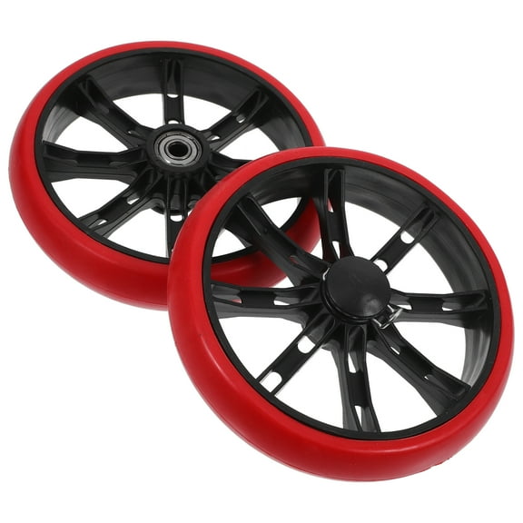 WASHWEPE Baby Stroller Wheel Red 2Pcs 5.7X5.7X1.2In