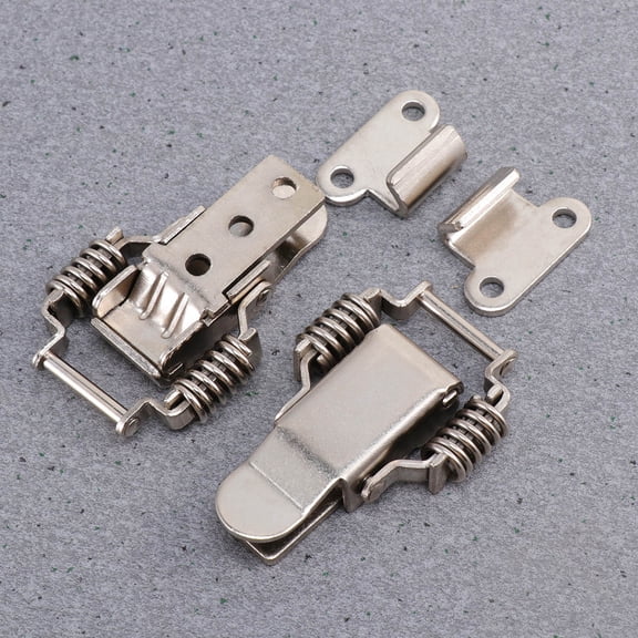 FRCOLOR 2 Pcs Silver Metal Toggle Latch Clamp for Locking Use with High Strength Catch and Mounting Holes