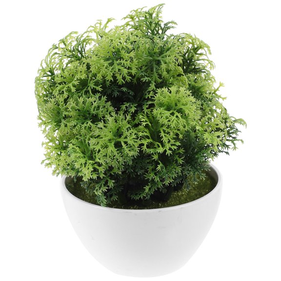 WASHWEPE Fake Small Bonsai Green Foam 2Pcs 10X16CM