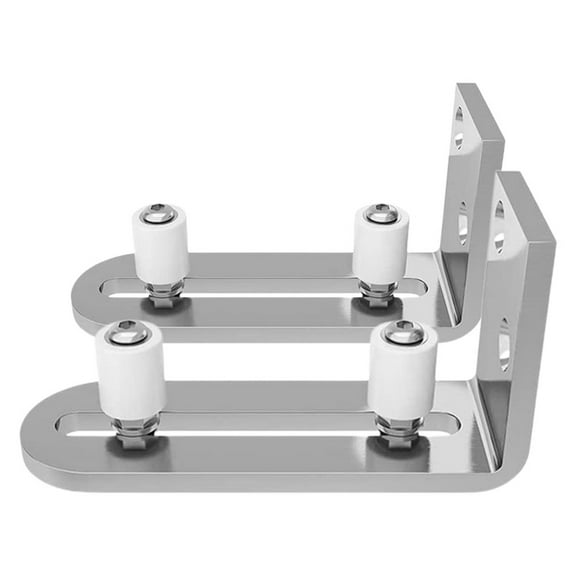 FRCOLOR 2 Pcs Sliding Barn Door Rails Screen Track Automatic Doors Silver