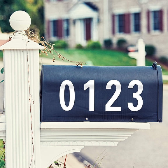 FRCOLOR  2 Pcs Sticker by Number Reflective Digital Labels Mailbox Post outside House