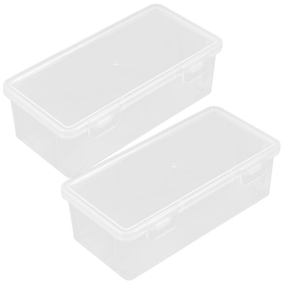 FRCOLOR 2 Pcs Storage Box Classroom Transparent Boxes Organizers Bins