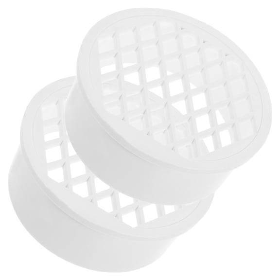 FRCOLOR 2 Pcs Strainer Interpolated Floor Drain 11.00X10.10X4.10CM White