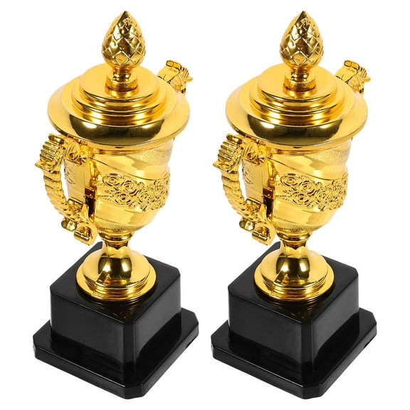 FRCOLOR 2 Pcs Super Tiny Trophies Trophy Child 18.00X10.00X6.50CM Golden