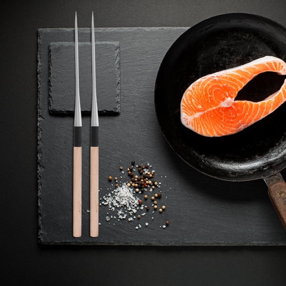 FRCOLOR 2 Pcs Sushi Chopsticks Silver 11.4 In Long For Sushi Making By Chefs